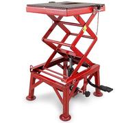 BITUXX Motorrad Ständer Montagebock Hebebühne hydraulische Motorradbühne Motorradhebebühne Bühne Motorradheber Enduro Montagelift Rot