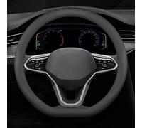 BIXUFA Auto Lenkradbezug Leder für Mercedes-Benz Sprinter 3500XD 2025, Lenkradhülle Anti Rutsch Breathable Lenkradschutz Lenkradabdeckungen für Frauen Männer,Black-D Shape