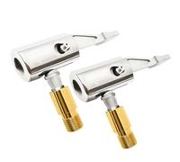 Bkemkri 2 Stück Autoventil Adapter, Auto Luftpumpen Clip Reifen Air Chucks, Reifenfüller Luftfutter Luftpumpe Adapter, Reifen Luftfutter mit Clip-Adapter, Tragbare Tubeless Ventil Ventilverlängerung