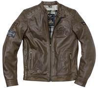 Black-Cafe London Bangkok Motorrad Lederjacke, braun, Größe 58 für Männer