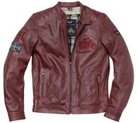 Black-Cafe London Bangkok Motorrad Lederjacke, rot, Größe 52