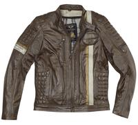 Black-Cafe London Barcelona Motorrad Lederjacke, braun, Größe 50 für Männer
