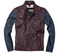 Black-Cafe London Firenze Lederjacke, rot/blau, Größe 52