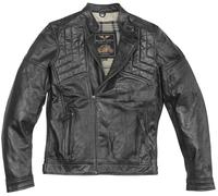 Black-Cafe London Philadelphia Motorrad Lederjacke, schwarz, Größe 52 für Männer