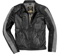 Black-Cafe London Vintage Motorradlederjacke, schwarz, Größe 56