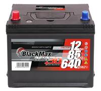 BlackMax ASIA 85-11 Autobatterie 12V 85Ah 640A EN, Asia Starterbatterie, Pluspol links, B09, 269 x 174 x 225 mm, wartungsfrei und direkt einsatzbereit