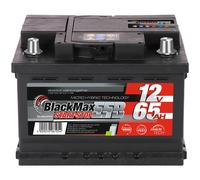 BlackMax EFB Start-Stop 65Ah 12V 600A/EN Autobatterie (L2) - Ersatz für 60Ah, 62Ah, 63Ah - Maße (LxBxH) 242x175x190 mm