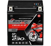 BlackMax YB14L-A2 GEL Motorradbatterie 12V 14Ah Batterie 51411 12N14-3A FB14L-A2