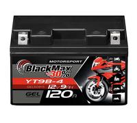 BlackMax YT9B-BS Motorradbatterie GEL 12V 9Ah YT9B-4 50815 GEL12-9B-4 GT9-B4 8Ah
