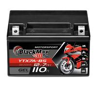 BlackMax YTX7A-BS Motorradbatterie GEL 12V 7Ah CTX7A-BS JMTX7A-BS Batterie 50615