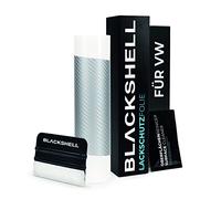 Blackshell® Ladekantenschutz Folie passend für VW Touran | Typ 1T/GP/GP2 | 2003-2015 Carbon Silber - passgenauer Stoßstangenschutz inkl. Set für Folierung