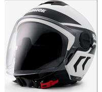 Blauer DEMI JET Helm - DJ01 Grafik B Weiß S