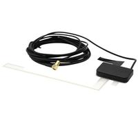 Blaupunkt Aktive DAB/DAB+ Scheibenklebeantenne, mit intergriertem 15dB Verstärker, 12V, SMB Stecker, 3M Kabel, Montage an Frontscheibe, schwarz