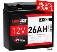 Blei Akku 12V 26AH GEL Batterie ers. 18Ah 20Ah 22Ah 23Ah 24Ah 25Ah Golf Caddies