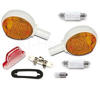 Blinker + Parklicht Set Weiß inkl. 6V Leuchtmittel für Simson KR51/1, KR51/2, SR4-2, SR4-2/1, SR4-3, SR4-4