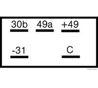 HERTH&BUSS Blinkgeber, 24 V, 5 pins, elektronisch - 75605135
