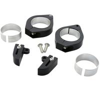 Blinkerhalter Highsider CNC Alu Motorrad Set schwarz für M8 Gewinde. 35-37 mm