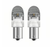 Blister 2 Glühbirnen OSRAM LED 12V BA15S Nachrüstung Premium Orange