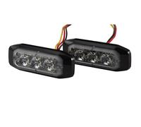 HELLA Frontblitzer Rundumleuchte - LED Warnleuchte - Blitzleuchte - weiß - BST-Slim - 12V / 24V - Schraubanschluss/Anbau - Kabel: 250mm - Set - Menge: 2 - 2XD 014 563-901