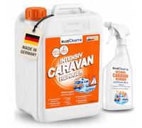 Bluecraft Caravan Reiniger 5L Konzentrat für Aussen + 500ml Sprühflasche | Entfernt effektiv Regenstreifen, Harz, Insektenreste & Straßenschmutz mit hoher Ergiebigkeit für Wohnmobil, Wohnwagen & Boot