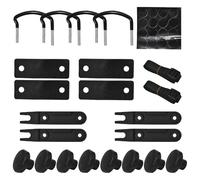 Blueshyhall 4 Stück Auto Dachbox Befestigung U Bügel, 85mm Innenbreite U-Bolzen Dachbox Halterung Zubehör mit 8 Heavy Duty Kontermuttern 2 Bändern und 16 Lochdichtungsaufkleber