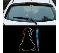 Blueshyhall Auto Scheibenwischer Aufkleber, Aufkleber Heckscheibe Fenster Auto Kinder, Aufkleber Scheibenwischer Hinten, Wischer Aufkleber Hund und Katze, Auto Aufkleber Tuning (Hund)