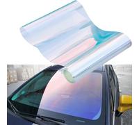 Blueshyhall Auto Tönungsfolie Chamäleon 80% VLT, Lila und Rot Verlauf Autofenster Folie Blendschutz Sonnenschutzfolie für Auto Frontscheibe, Seitenfenster (50 x 300 cm)