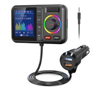 Bluetooth 5.0 FM Transmitter Auto Radio Adapter Freisprecheinrichtung KFZ Kit .