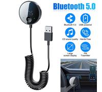 Bluetooth 5.0 FM Transmitter Auto Radio Adapter Freisprecheinrichtung KFZ Kit -