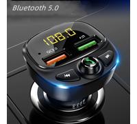 Bluetooth 5.0 FM Transmitter, Auto Radio Adapter Freisprecheinrichtung KFZ Kit