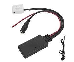 Bluetooth-Aux-In-Kabel, Qiilu 12-Pin Bluetooth AUX-IN Adapter ABS mit Mikrofon Smartphone Freisprechfunktion Ersatz für RCD210 RCD300 RCD310