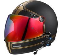 Bluetooth Motorradhelm Integralhelm Mit Lautsprecher Mikrofon Vollvisierhelm Mit Visier Motorrad Integralhelme ECEDOT Zertifiziert Für Erwachsene Frauen Männer Motocrosshelme Z,XL:61-62CM