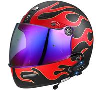 Bluetooth Motorradhelm Integralhelm Mit Lautsprecher Mikrofon Vollvisierhelm Mit Visier Motorrad Integralhelme ECEDOT Zertifiziert Für Erwachsene Frauen Männer Motocrosshelme O,L:59-60CM