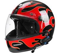 Bluetooth Motorradhelm Integralhelm Mit Lautsprecher Mikrofon Vollvisierhelm Mit Visier Motorrad Integralhelme ECEDOT Zertifiziert Für Erwachsene Frauen Männer Motocrosshelme Z-26,XL:61-62CM