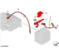 BMW IX1 U11 Bev Negative IBS -Batterie Blei 61215B3E990 Neue Echt
