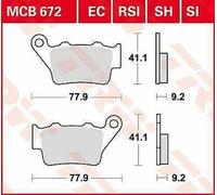 BMW R 1250 Rs ABS 2020 TRW Sh Serie Sindered Hintere Bremsbeläge MCB672SH