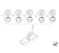 BMW Schaltknopf Kunststoff/Chrom/5-Gang 25117542278 - MINI R50, M