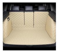 Boden Matte Für Peugeot 5008 2017-2023 5/7-Sitzer Auto-Kofferraummatte, Vollständige Abdeckung, Kofferraumschutz, Laderaumabdeckung Kofferraum Teppich(Beige,5Seats)
