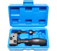 Bördelwerkzeug für Bremsleitungen, 4,75 mm, Karbonstahl, 45 Grad, SAE, Doppelflare-Kit für Autoreparatur, kompatibel mit Kupfer- und Nickelleitungen, blau (kein Schmieröl)