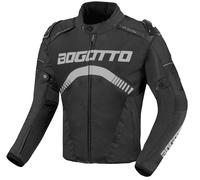 Bogotto Boomerang Wasserdichte Motorrad Textil Jacke, schwarz-grau, Größe M für Männer