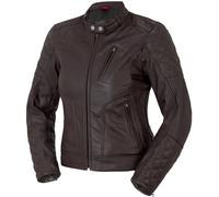 Bogotto Chicago Retro Damen Motorrad Lederjacke, braun, Größe 36