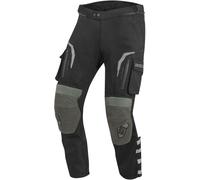 Bogotto Explorer-Z wasserdichte Motorrad Leder-/Textilhose, schwarz-grün, Größe S für Männer