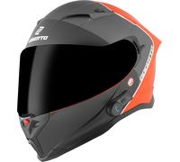 Bogotto H153 BT SPN Bluetooth Helm, schwarz-orange, Größe M für Frauen