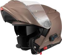 Bogotto H271 BT Bluetooth Klapphelm, braun, Größe M für Männer