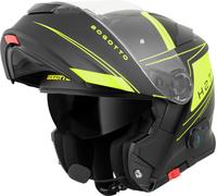 Bogotto H271 BT Taog Bluetooth Klapphelm, schwarz matt/gelb, Größe L