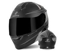 Bogotto H271 BT Taog Bluetooth Klapphelm, schwarz matt/grau, Größe XL