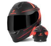 Bogotto H271 Taog Bluetooth Klapphelm, schwarz-orange, Größe 2XL für Männer