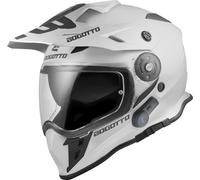 Bogotto H331 BT Bluetooth Enduro Helm, weiss, Größe S für Männer