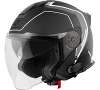 Bogotto H586 BT Illus Bluetooth Jethelm, schwarz-grau, Größe S für Männer