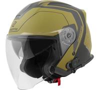 Bogotto H586 BT Illus Bluetooth Jethelm, schwarz-gold, Größe 2XL für Männer